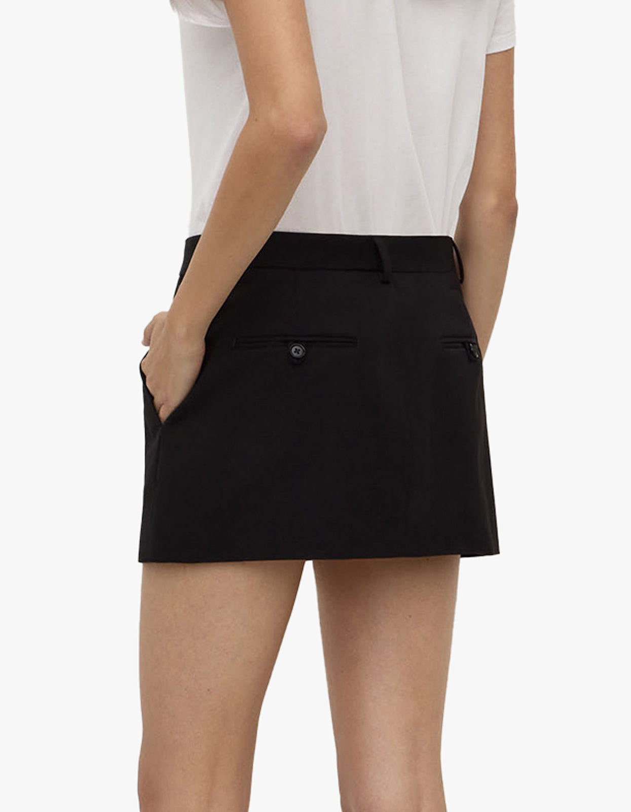 Assembly Label | Anika Wool Mini Skirt - Black