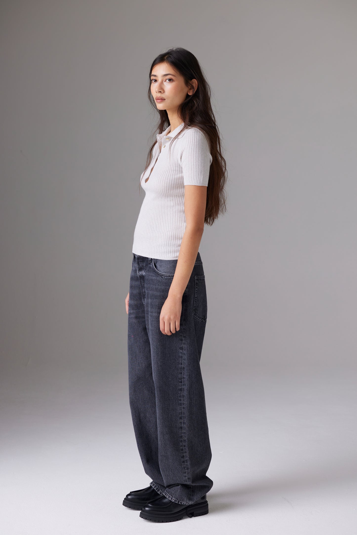 CRUSH | Locca Rib Polo - Pebble