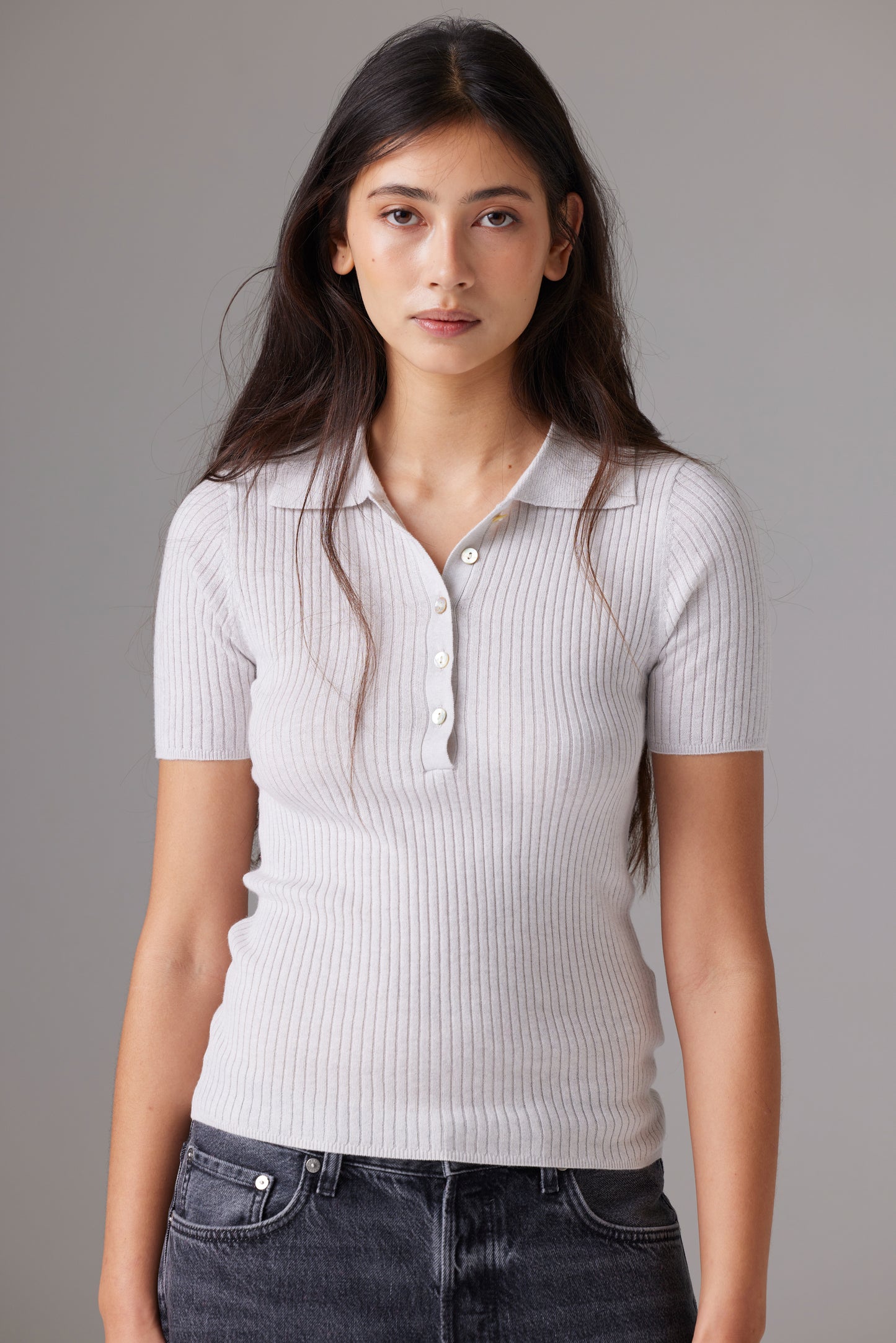 CRUSH | Locca Rib Polo - Pebble
