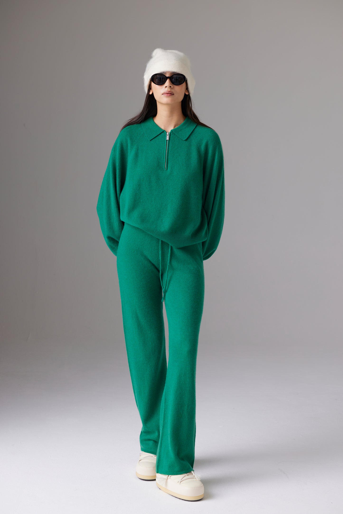 CRUSH | Cabana Zip Polo - Pea