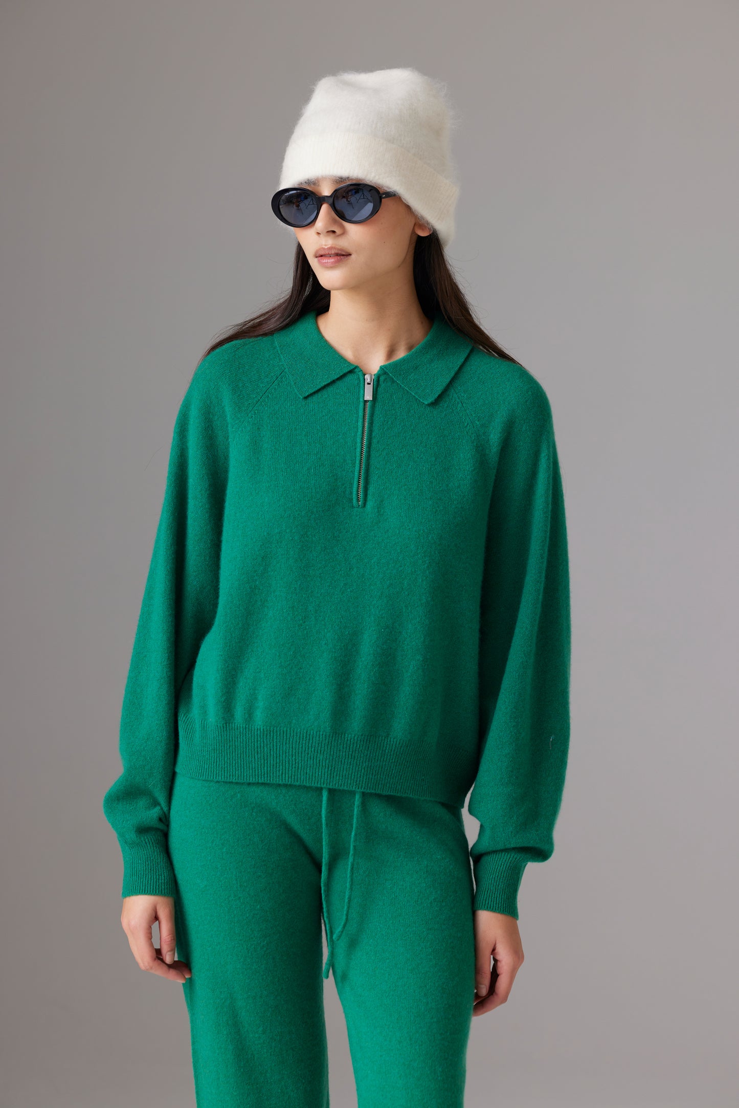CRUSH | Cabana Zip Polo - Pea