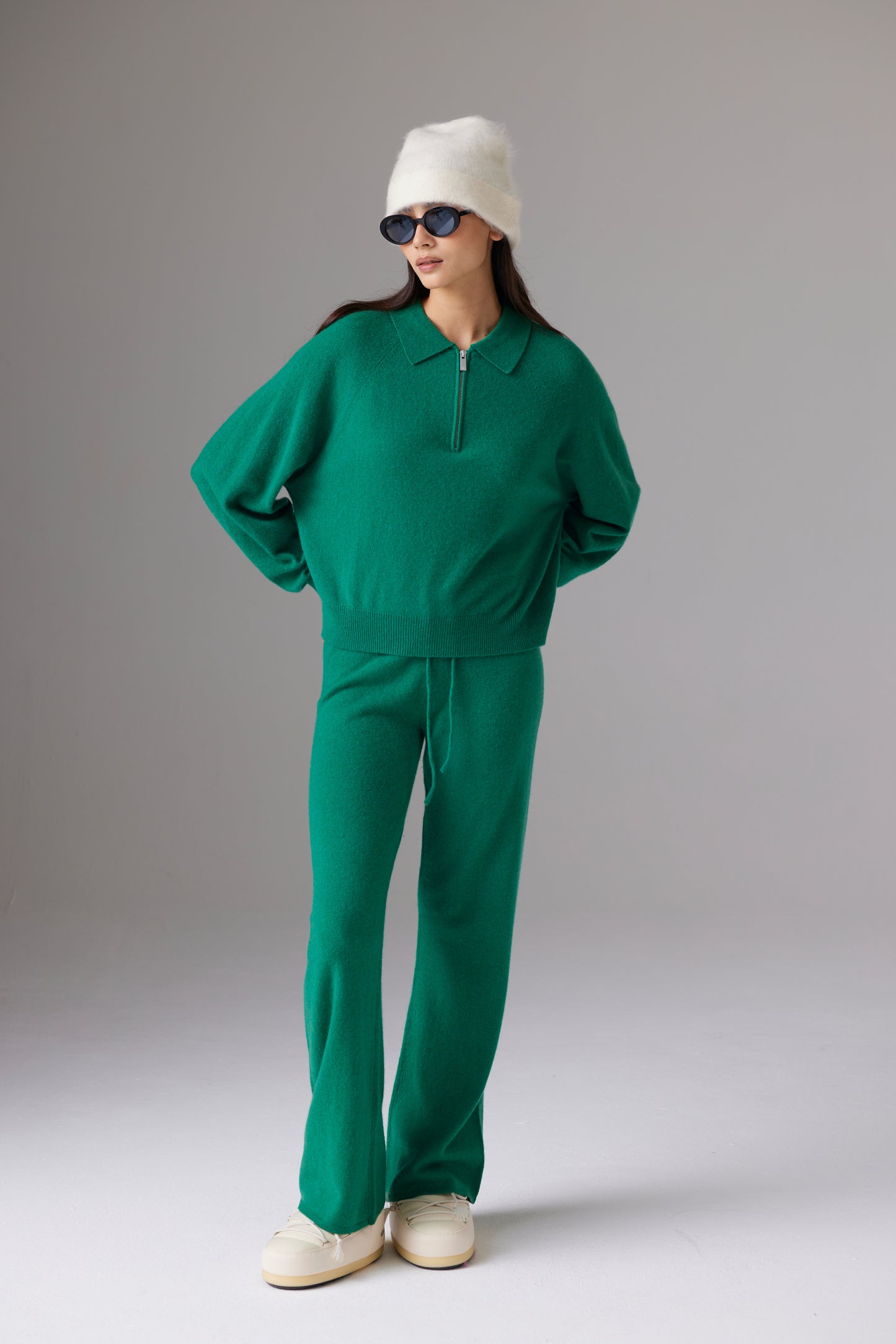 CRUSH | Cabana Zip Polo - Pea