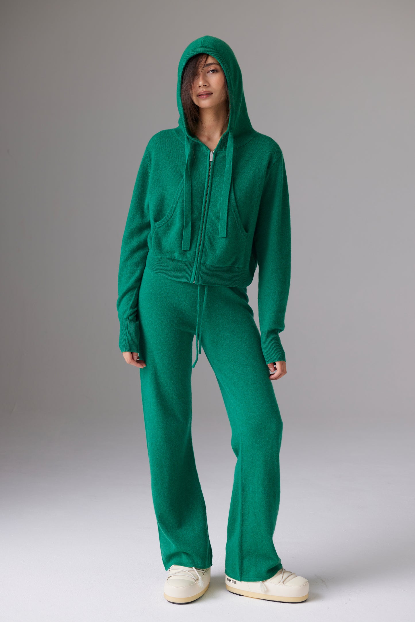 CRUSH | Rio Cropped Hoodie - Pea