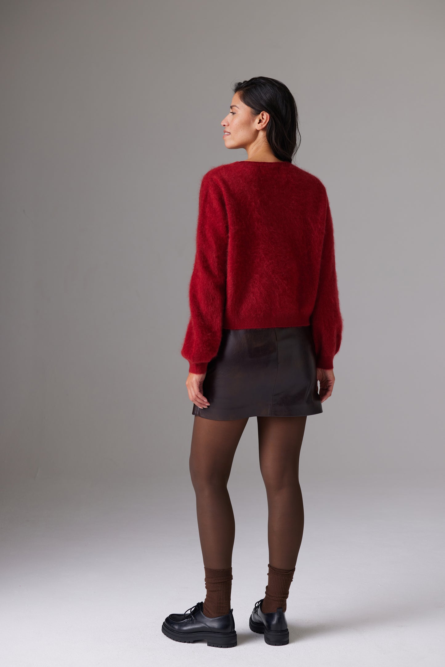 CRUSH | Brushed Liusa Cardi - Dahlia