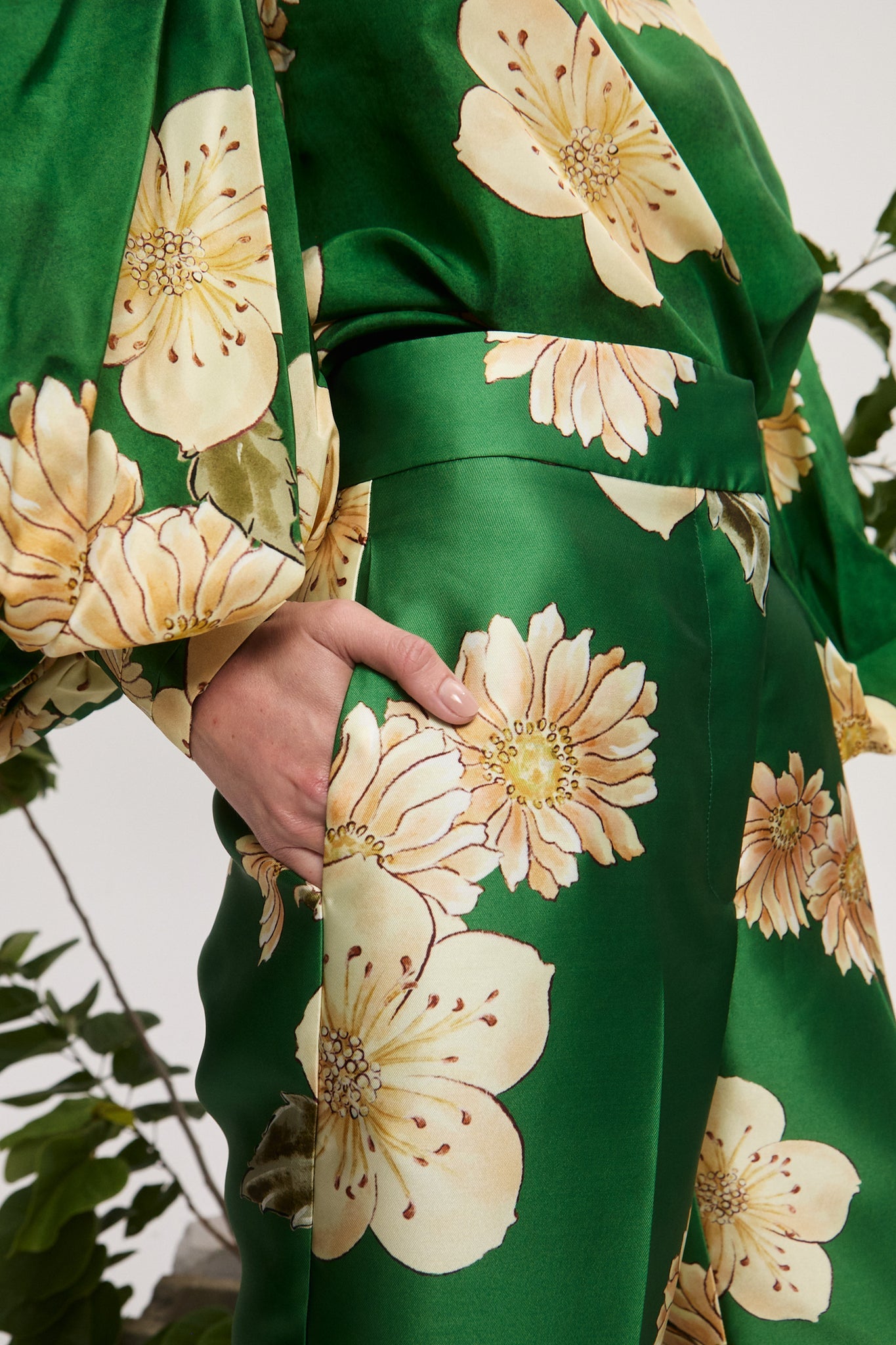 Alemais | Sage Silk Blouse