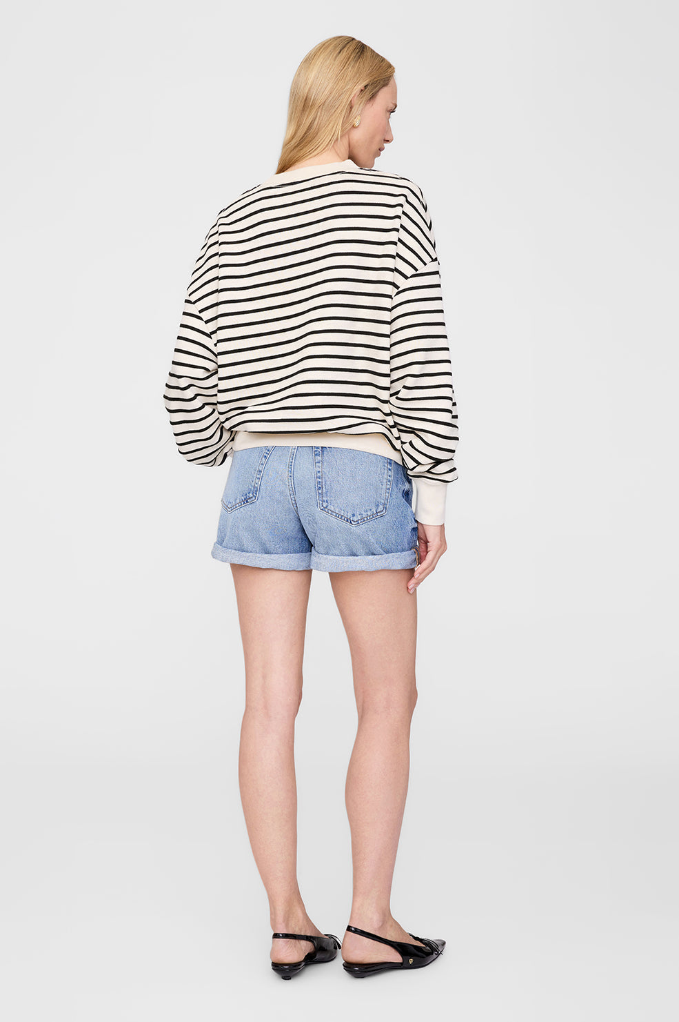 Anine Bing | Dean Sweatshirt - Black Stripe French Terry