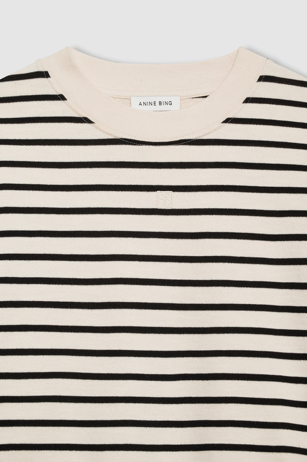 Anine Bing | Dean Sweatshirt - Black Stripe French Terry