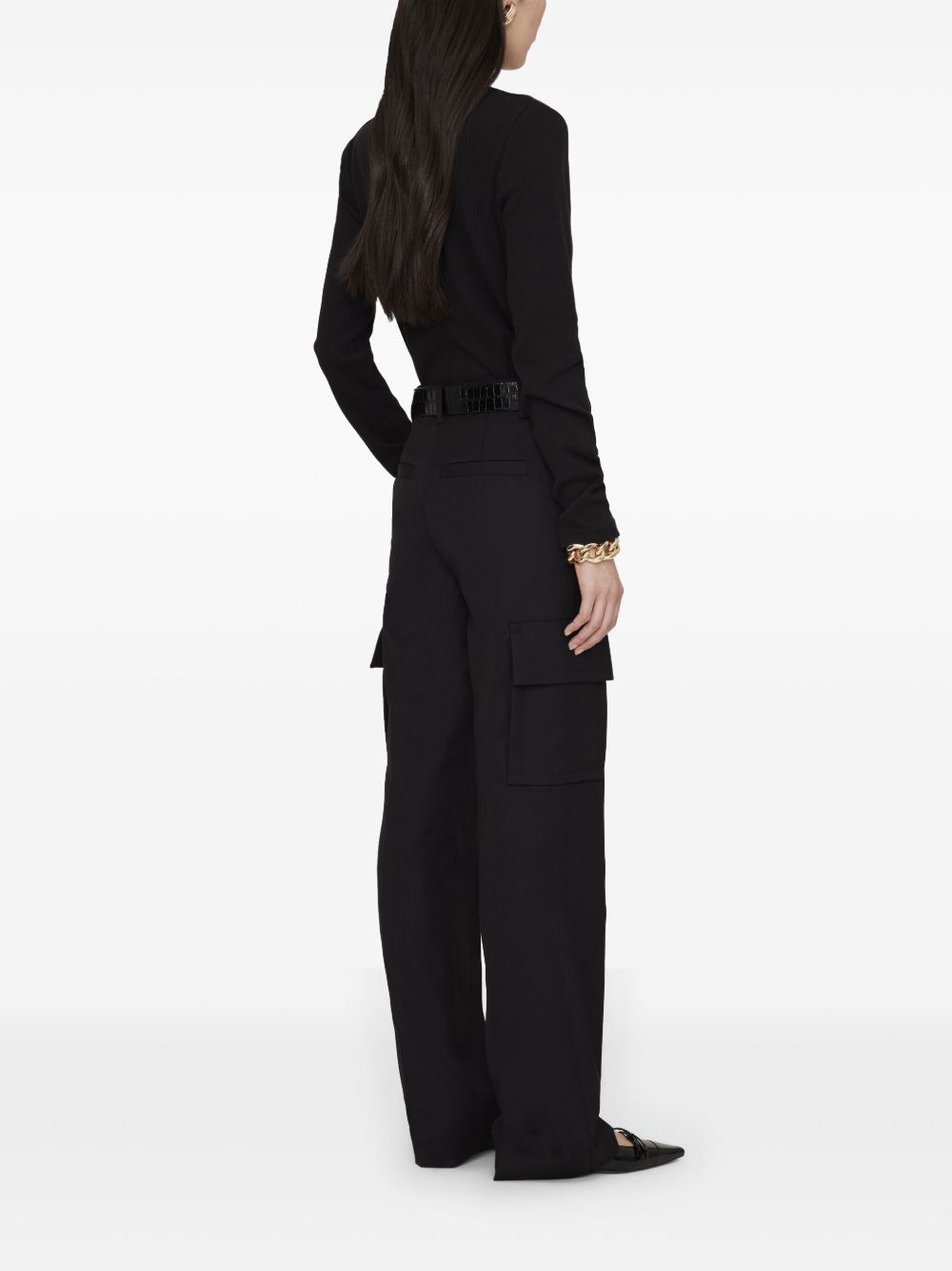 Anine Bing | Alessia Long Sleeve Tee - Black