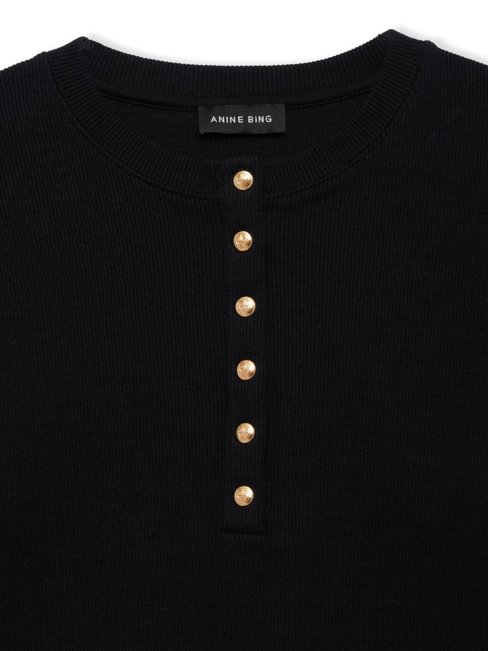 Anine Bing | Alessia Long Sleeve Tee - Black