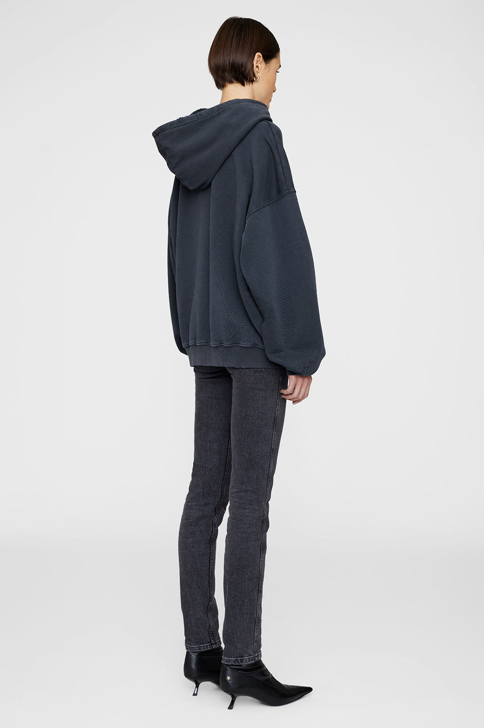 Anine Bing | Harvey Sweatshirt - Dark Washed Black