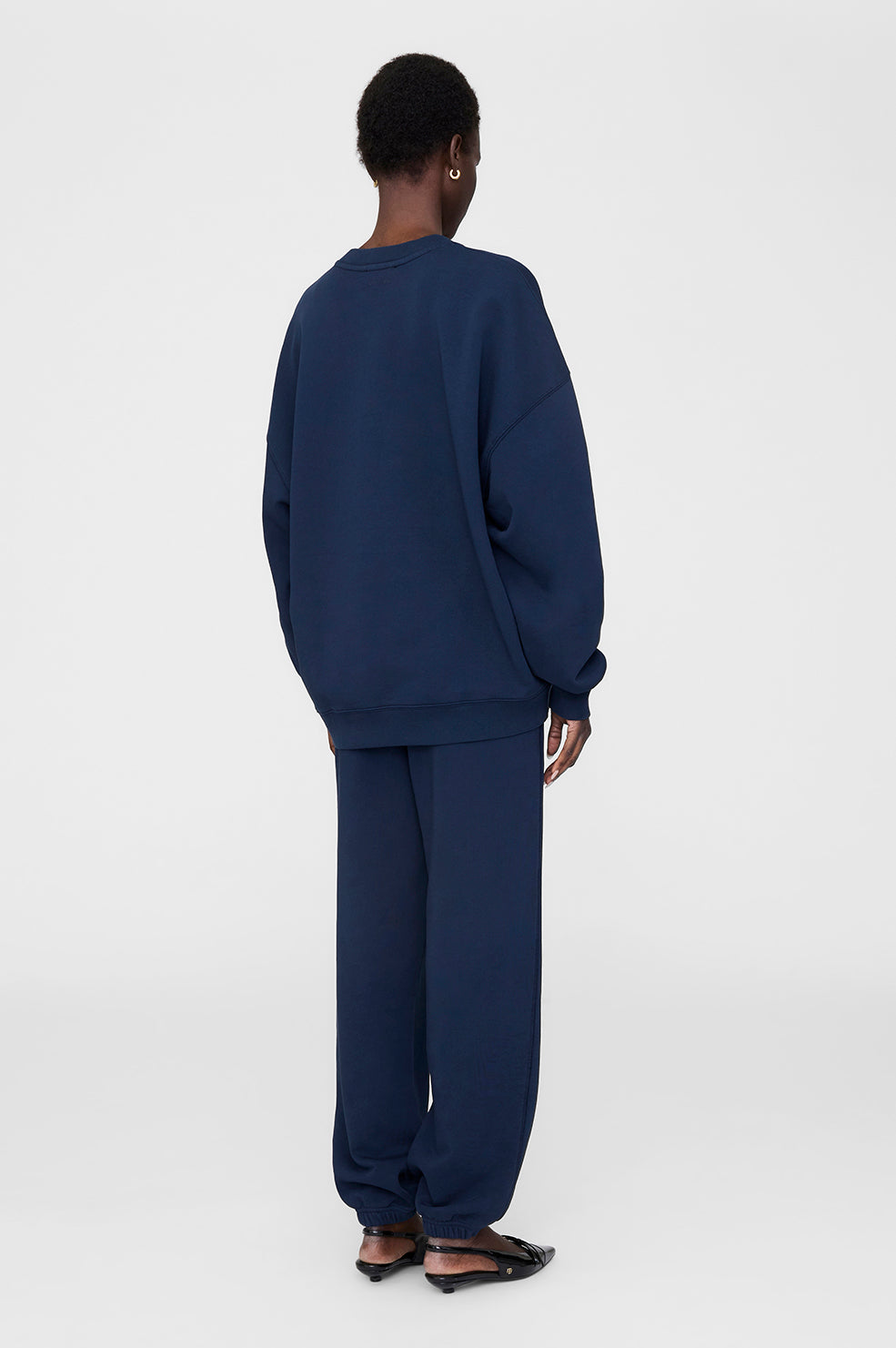 Anine Bing | Karter Jogger Framed Monogram - Washed Navy