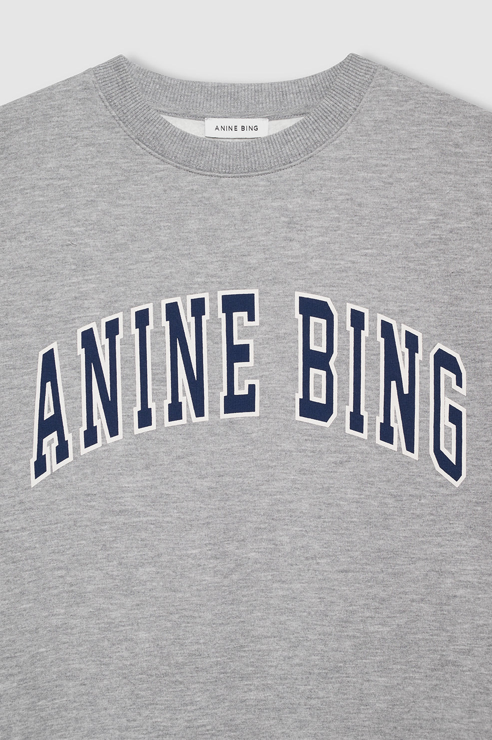 Anine Bing | Spencer Sweatshrit AB - Medium Heather Grey with Navy