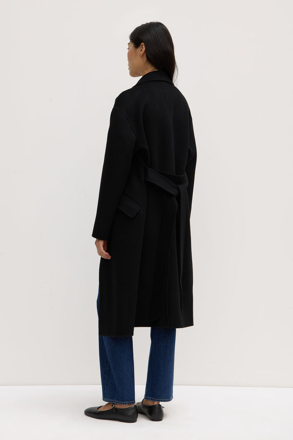 Assembly Label | Sadie Single Breasted Wool Coat - Black