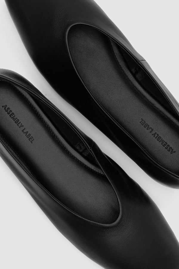 Assembly Label | Andrea Leather Ballet Flat - Black