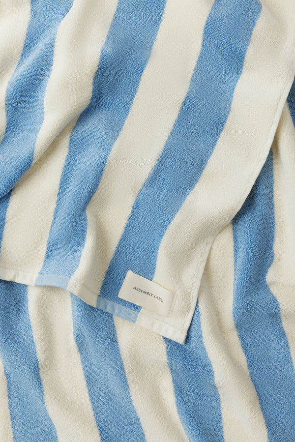 Assembly Label | Signature Stripe Beach Towel - Skylar/Cream