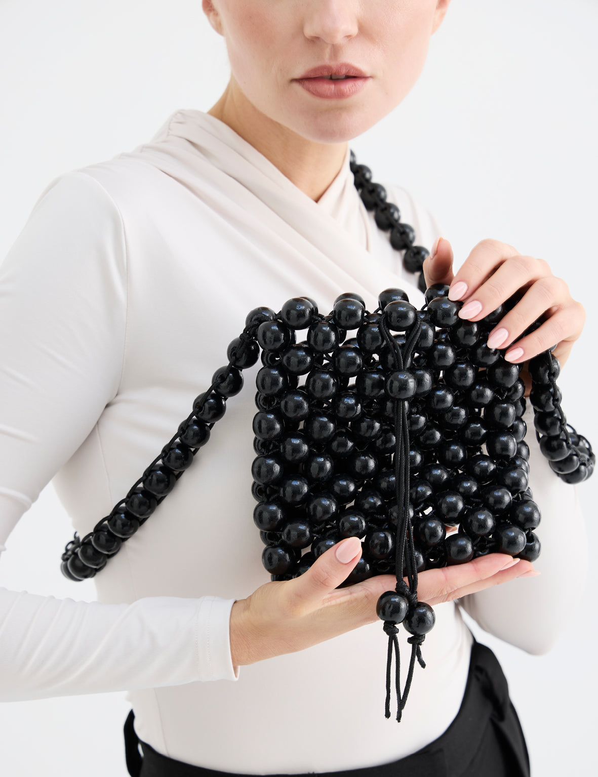 La Tribe | Beaded Crossbody Bag - Black