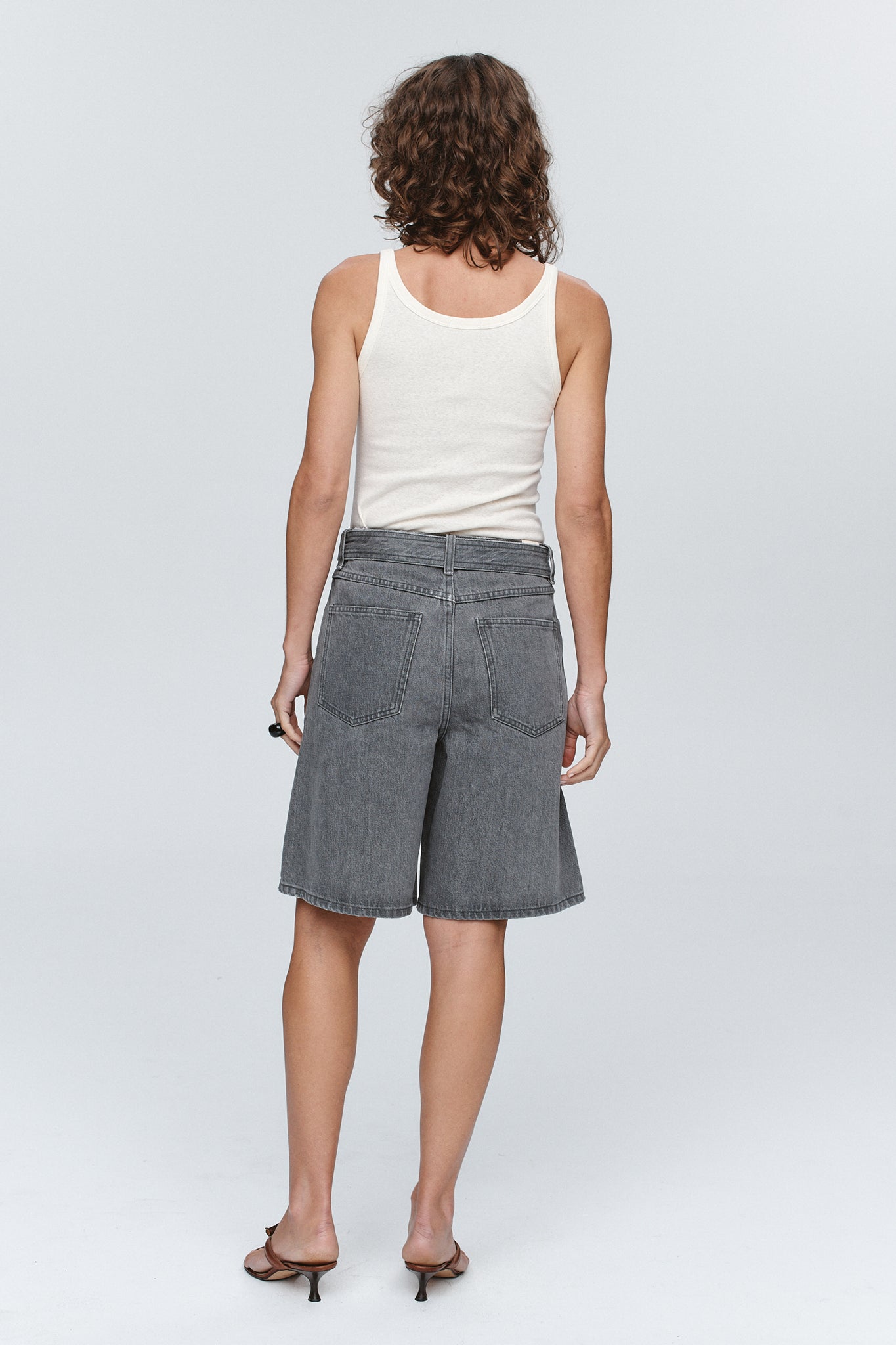 Marle | Belted Jean Short - Stone