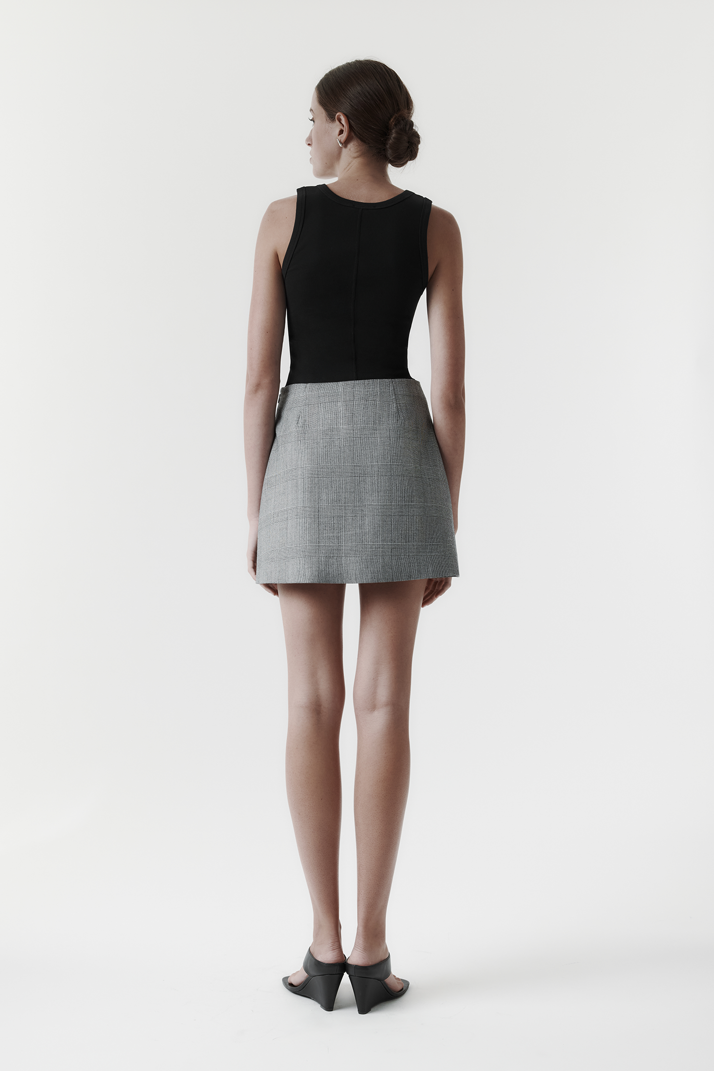 Rebe | Camille Mini Skirt - Houndstooth
