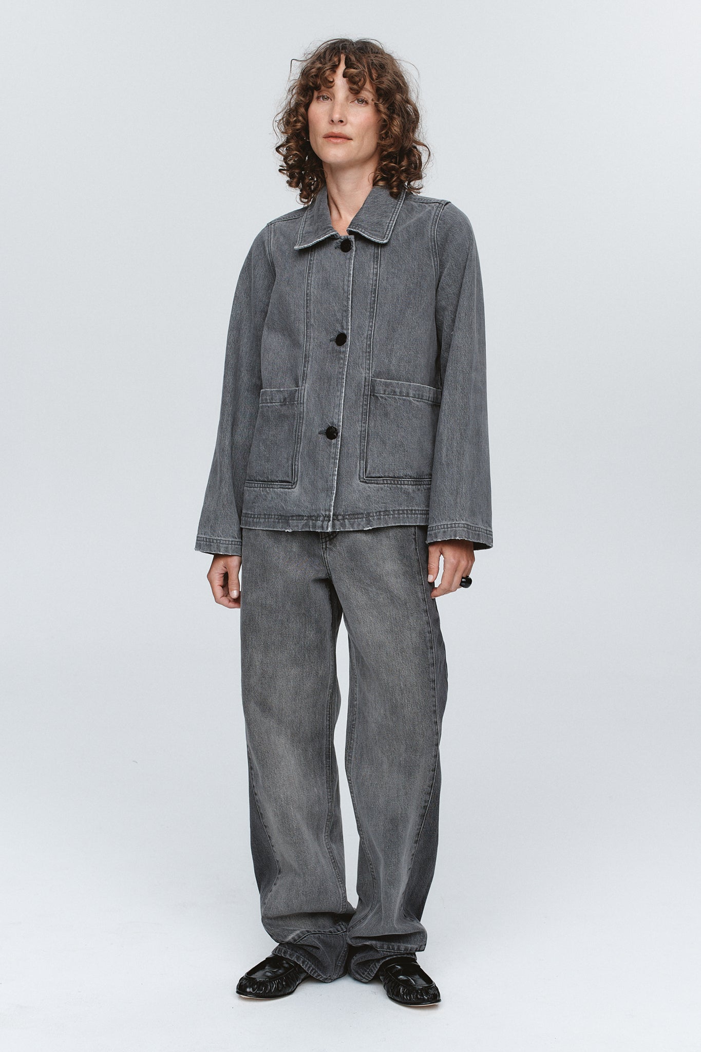 Marle | Cropped Pea Jacket - Stone