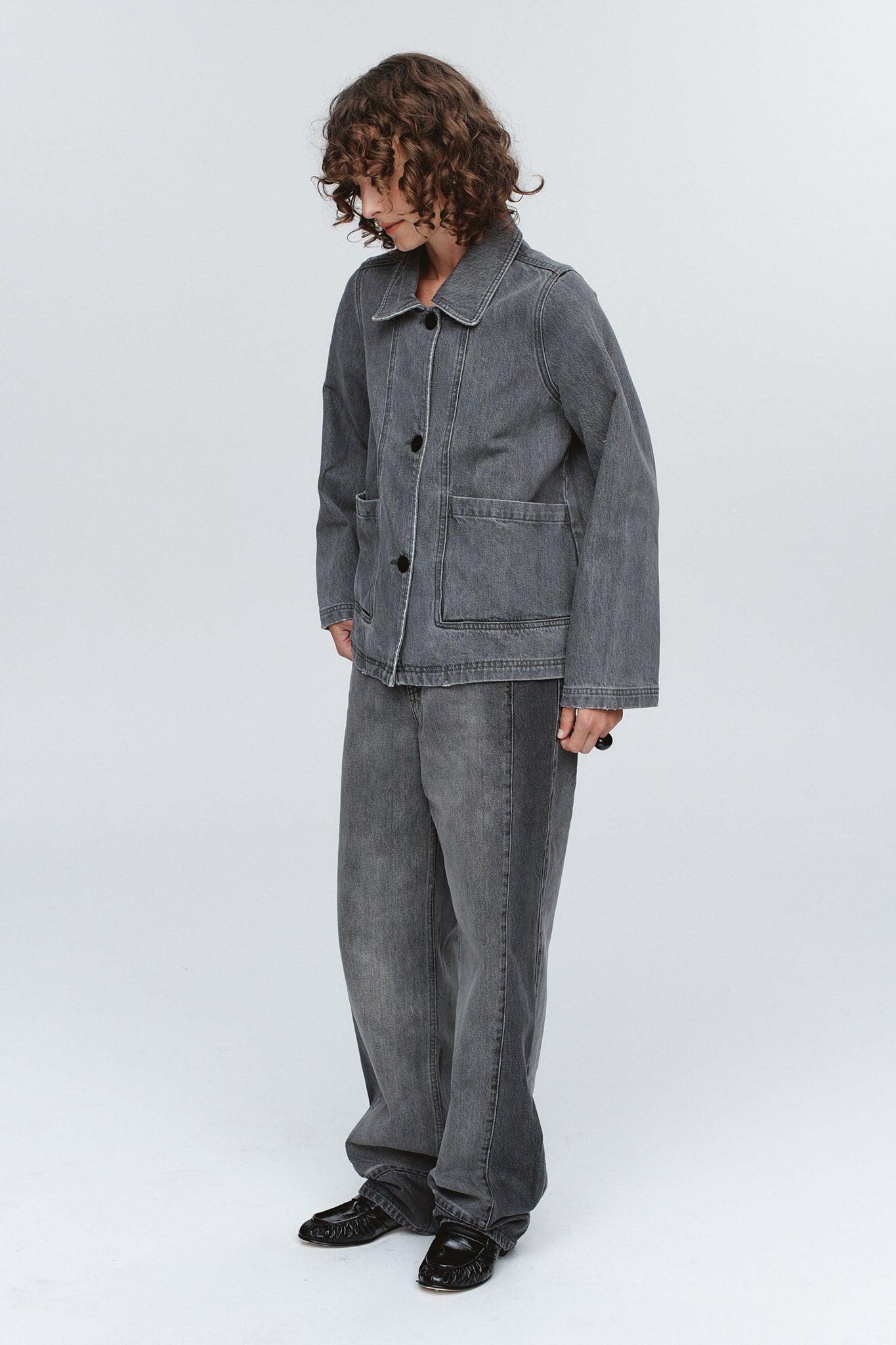 Marle | Cropped Pea Jacket - Stone