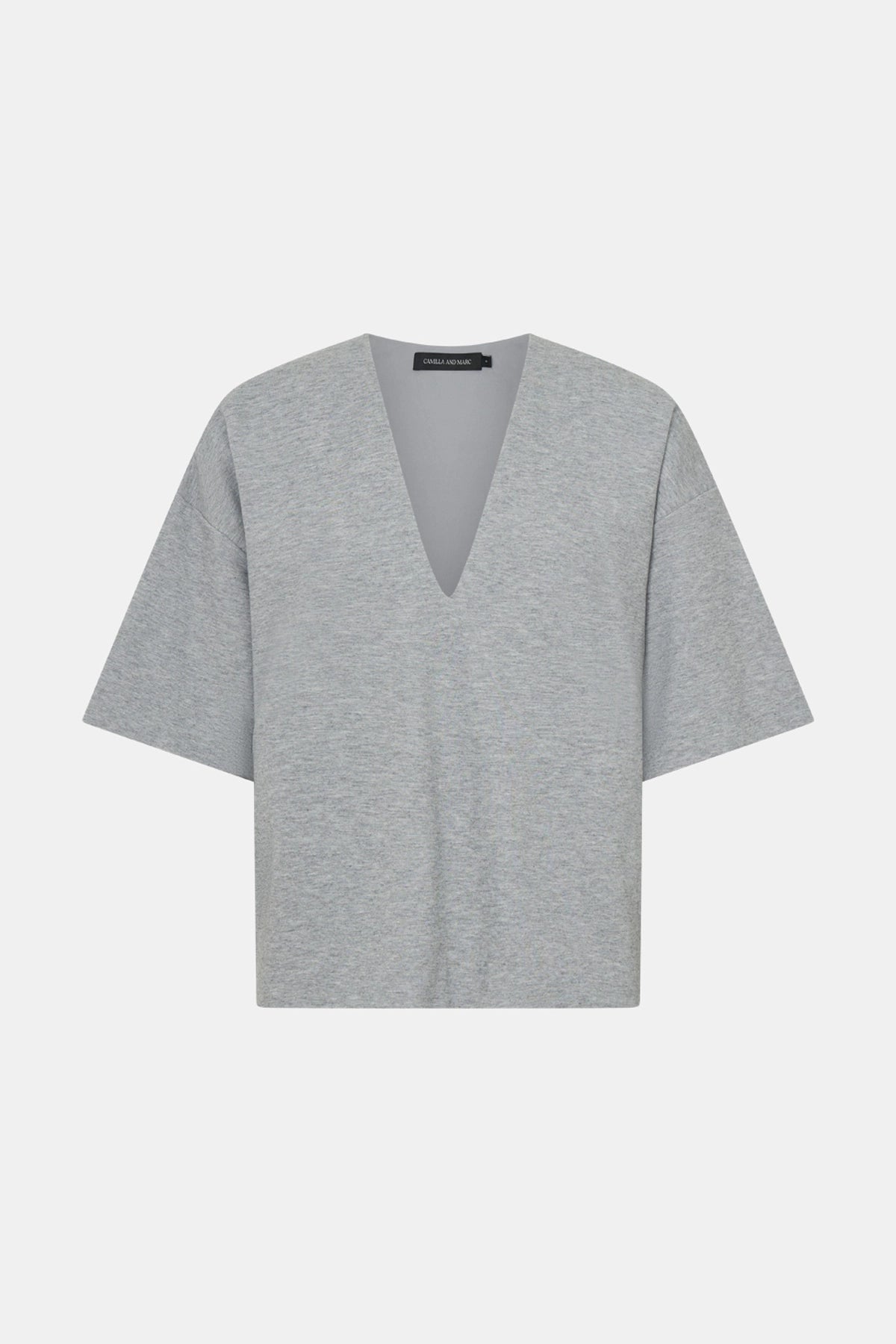 Camilla and Marc | Canova V Neck Tee - Grey Marle
