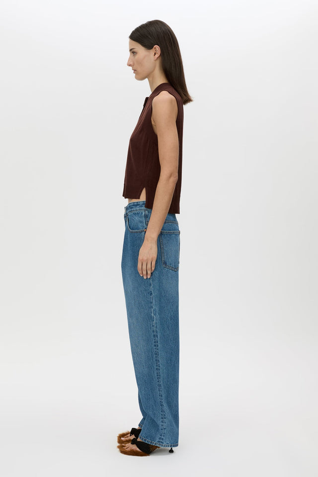 Camilla and Marc | Cardinal Sleeveless Cardigan - Chocolate