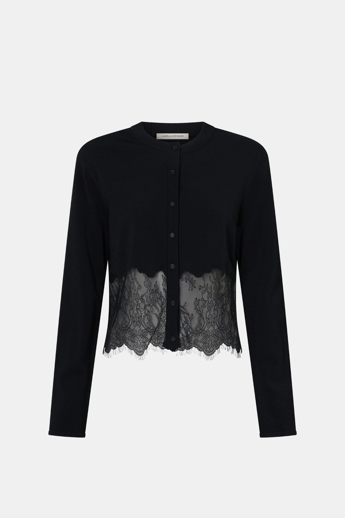 Camilla & Marc | Cayana Lace Detail Cardi - Black