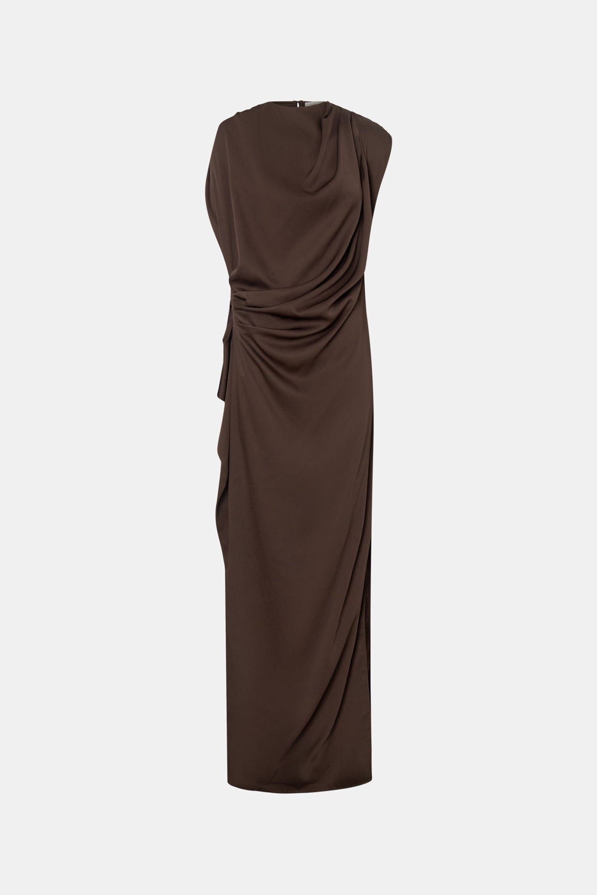 Camilla and Marc | Elowyn Drape Detail Midi Dress - Espresso