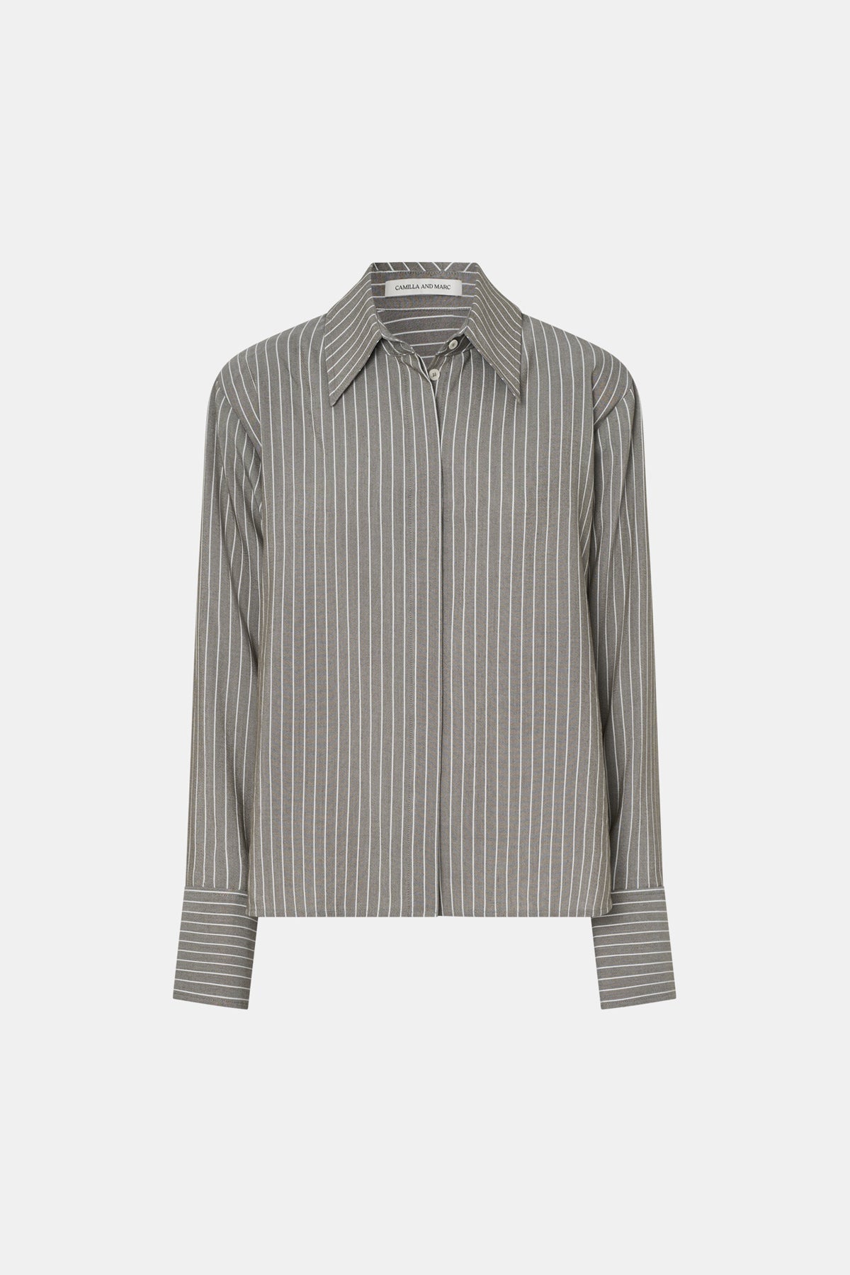 Camilla and Marc | Illias Shirt - Ash Stripe