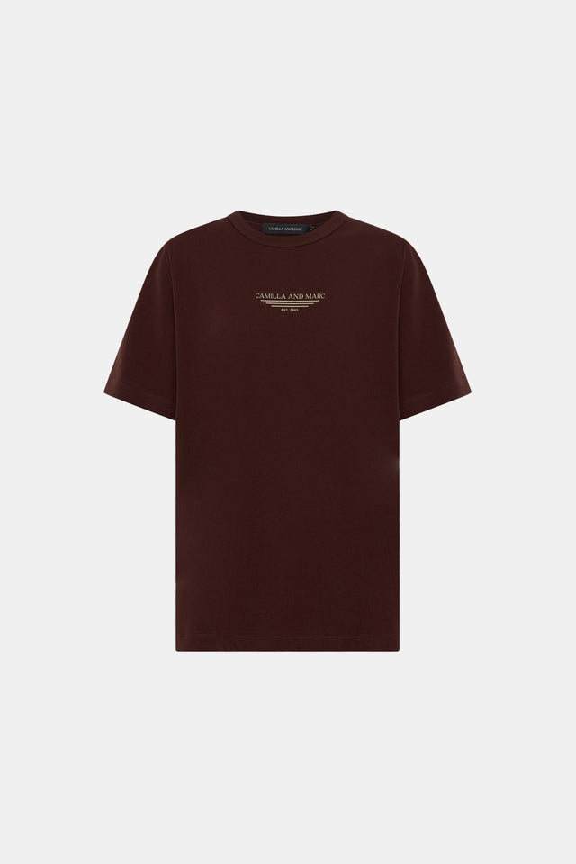 Camilla and Marc | Janice Logo Tee - Chocolate