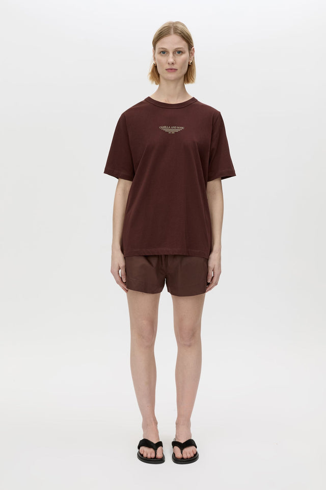 Camilla and Marc | Janice Logo Tee - Chocolate