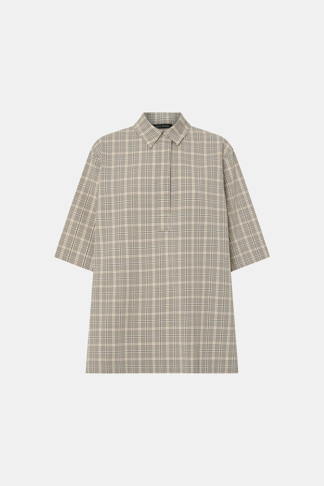 Camilla and Marc | Kinetic Tattersal Shirt - Taupe Check