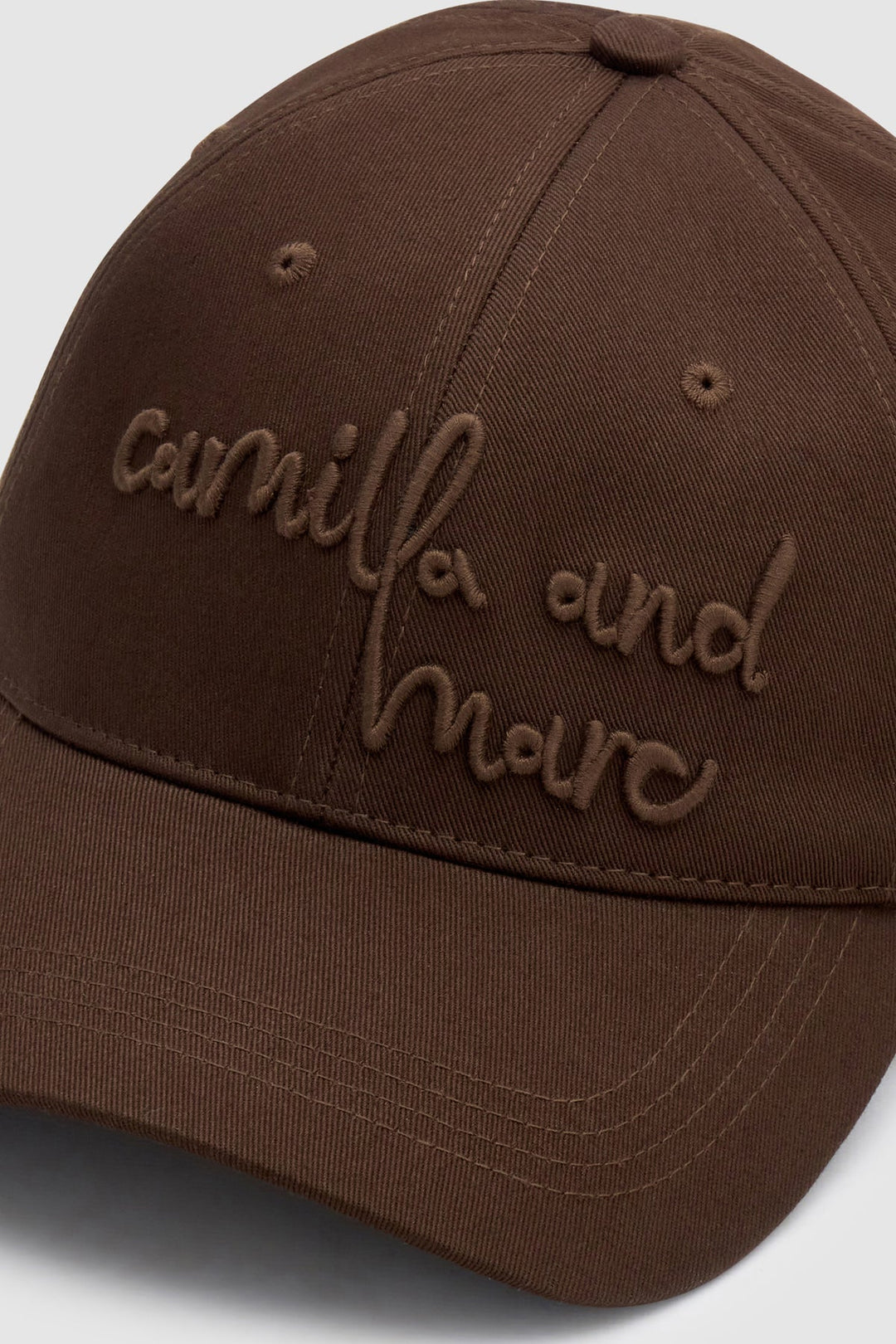 Camilla & Marc | Maren Embroidered Cap - Chocolate