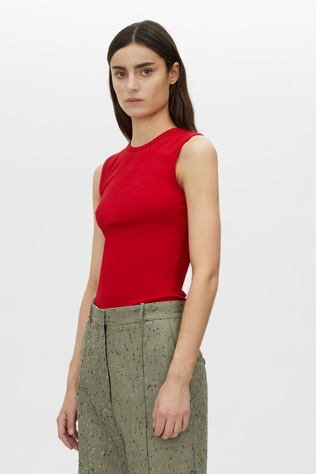 Camilla and Marc | Nora Crew Tank - Ruby Red