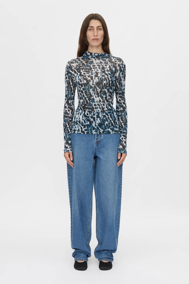 Camilla and Marc | Plumage Long Sleeve Top - Steel Plumage