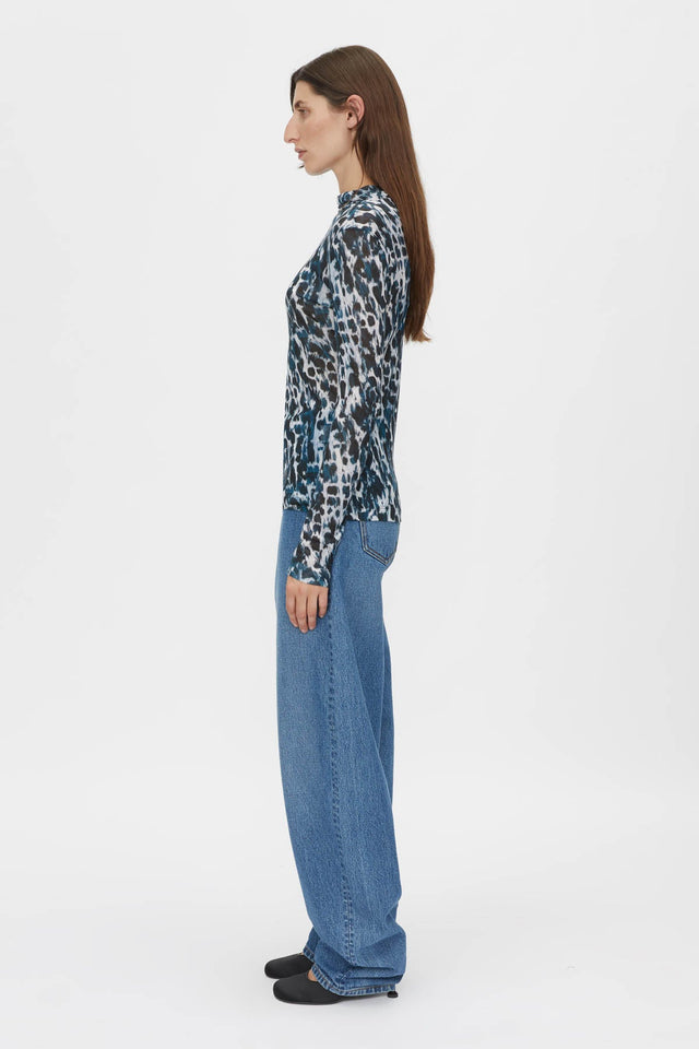 Camilla and Marc | Plumage Long Sleeve Top - Steel Plumage
