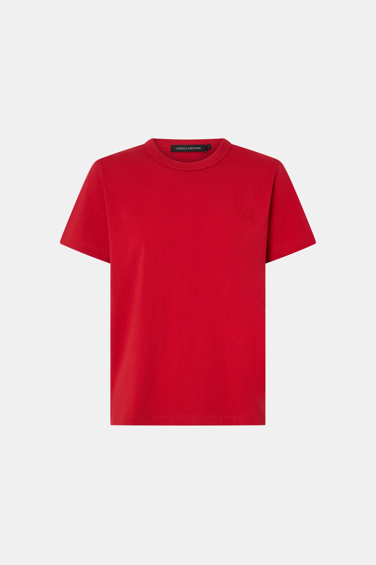 Camilla and Marc | Rosa Monogram Neat Fit Tee - Poppy Red