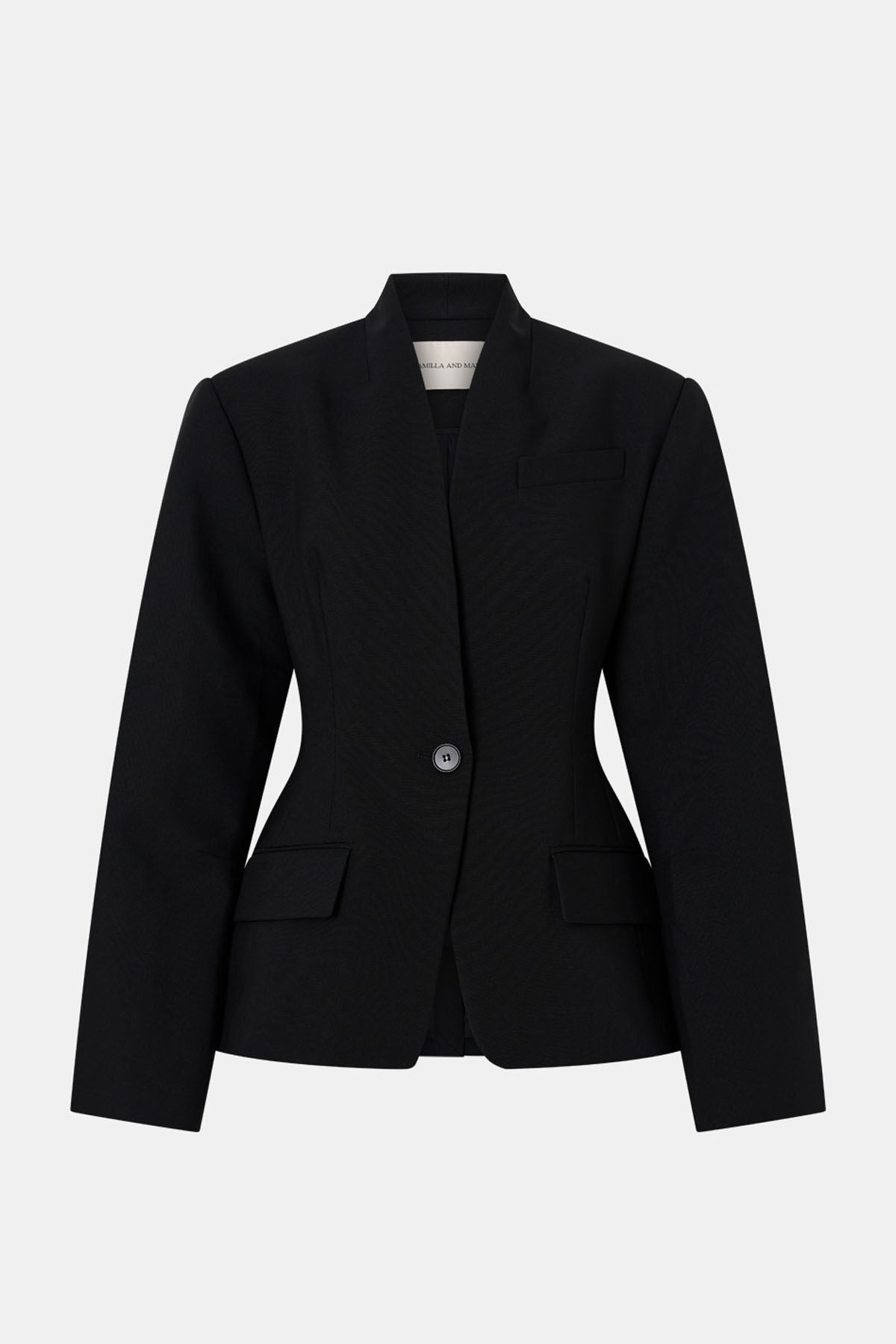 Camilla & Marc | Tala Fitted Collarless Blazer - Black