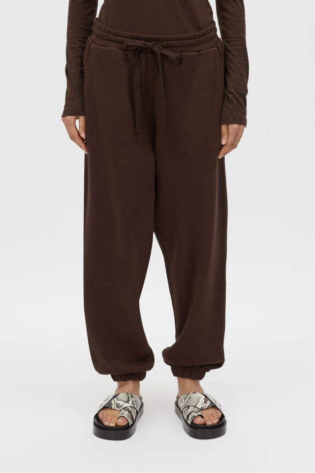 Camilla and Marc | Tia Logo Track Pant - Bitter Chocolate