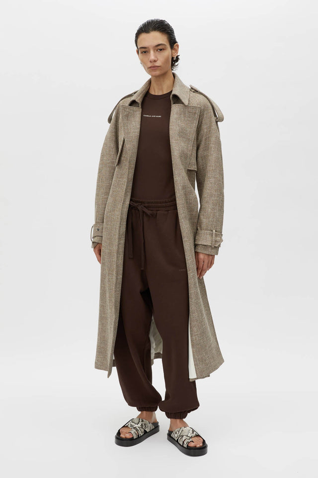 Camilla and Marc | Tia Logo Track Pant - Bitter Chocolate