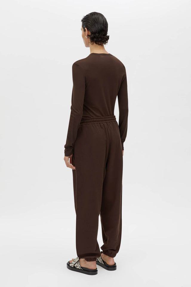 Camilla and Marc | Tia Logo Track Pant - Bitter Chocolate
