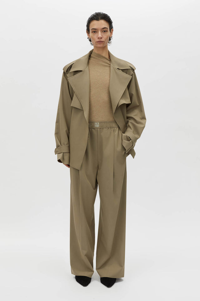 Camilla and Marc | Zeno Monogram Elastic Pant - Khaki