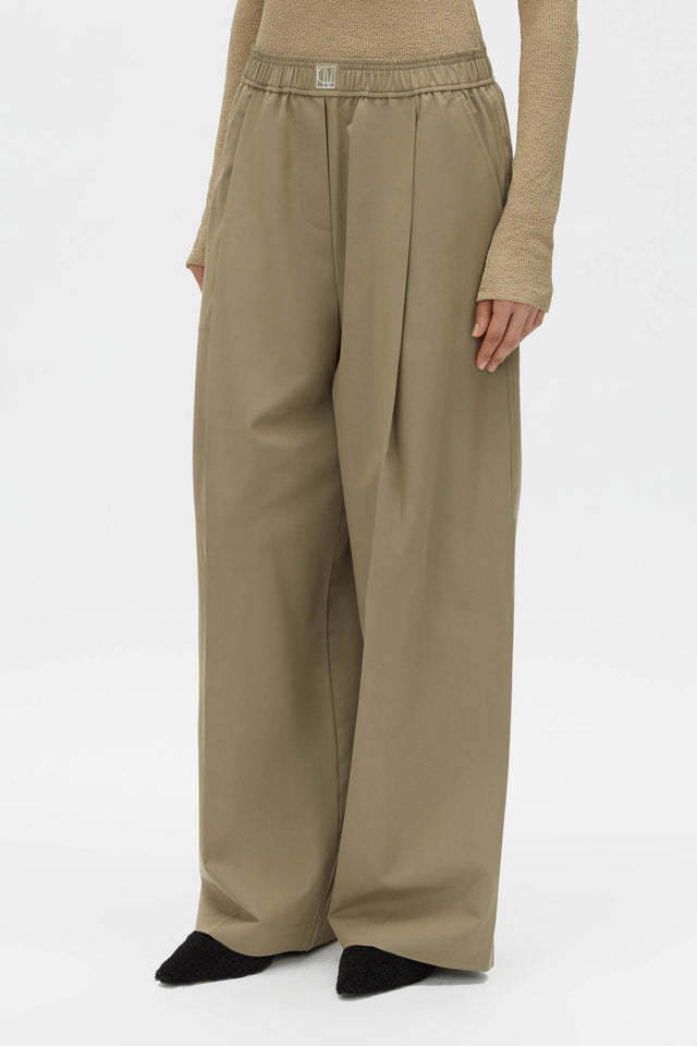 Camilla and Marc | Zeno Monogram Elastic Pant - Khaki