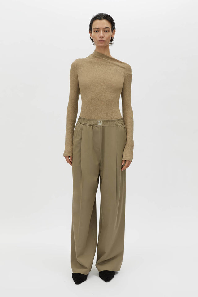 Camilla and Marc | Zeno Monogram Elastic Pant - Khaki