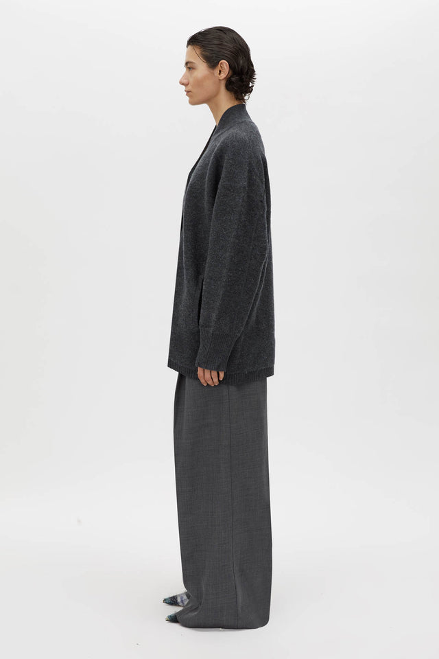 Camilla and Marc | Rohan Boiled Merino Knit Cardigan - Charcoal Melange