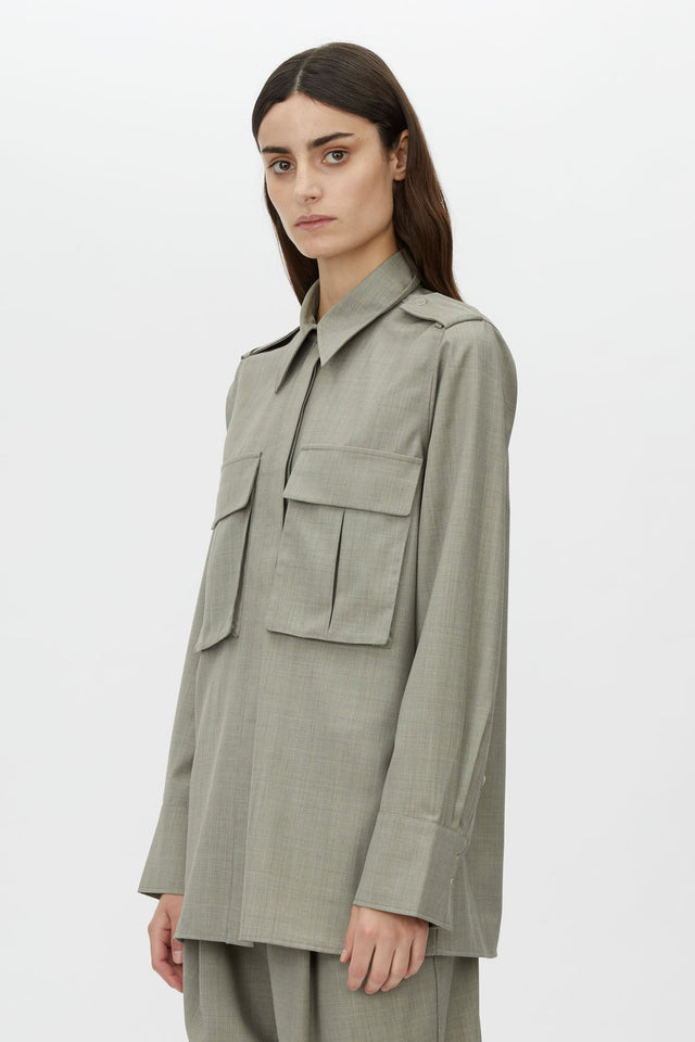 Camilla and Marc | Drew Shirt - Mottled Stone