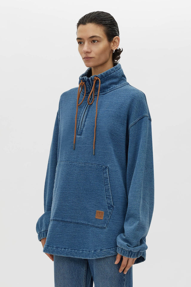 Camilla and Marc | Meena Denim Fleece Pullover - Classic Blue