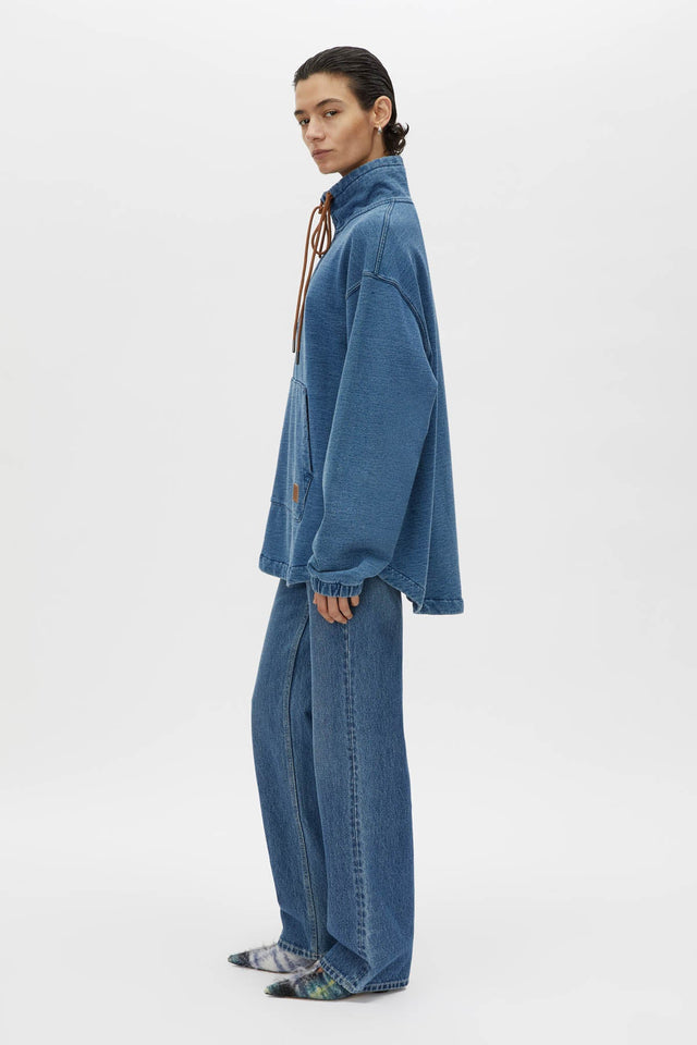 Camilla and Marc | Meena Denim Fleece Pullover - Classic Blue