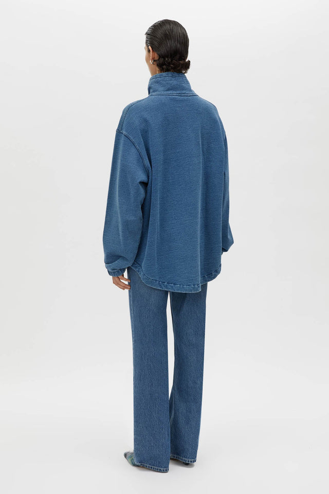 Camilla and Marc | Meena Denim Fleece Pullover - Classic Blue