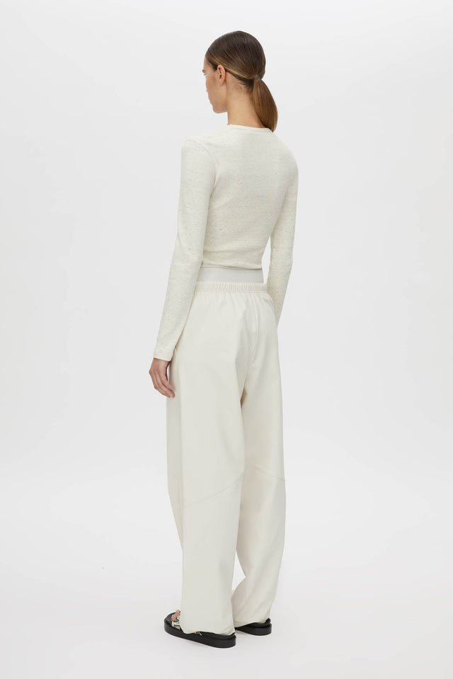 Camilla and Marc | Nora Long Sleeve Monogram Top - Ivory Marle